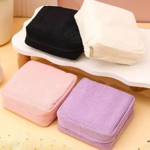 Portable Multi-Functional Minimalist Storage Bag, Lightweight, Large Capacity Sanitary Pad Organizer, Zipper Closure, Ideal for Travel and Daily Use