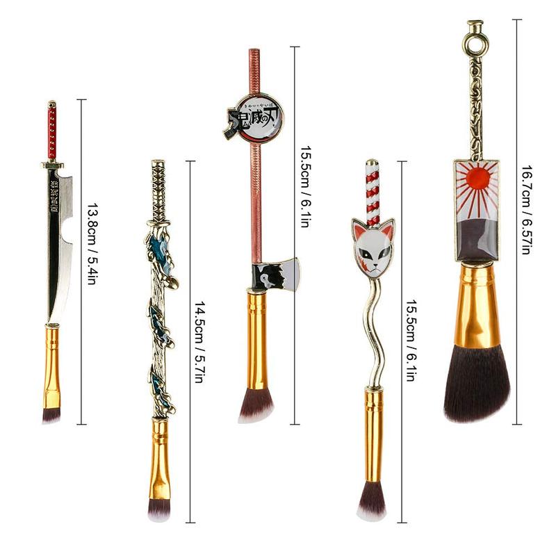 5Pcs Nezuko Makeup Brush Set