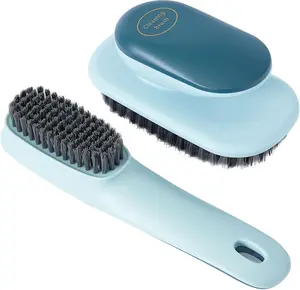 2 Pack Laundry & Shoe Cleaning Brushes  Ergonomic Scrub Brushes for Stain Removal | Heavy-Duty Household Cleaning Brushes for Clothes, Shoes, Bathroom & Everyday Deep Cleaning