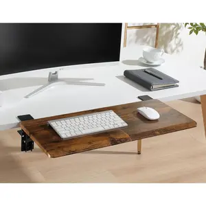ETHU Ergonomic Desk Extender Tray – Foldable 26.7"x11.4" Clamp-On Keyboard & Armrest Support for Home and Office
