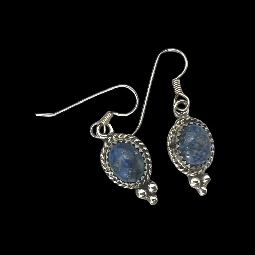 Lapis Lazuli Earrings • Navajo Earrings • 925 Sterling Silver • Navajo Handmade