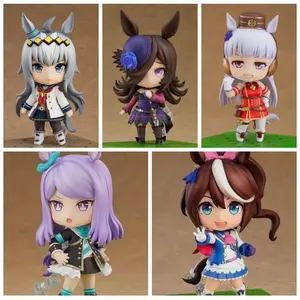 Cute Q Version Umamusume Pretty Derby Figures Tokai Teio Mejiro Mcqueen Gold Ship Rice Shower Oguri Figures Collection Model Toy