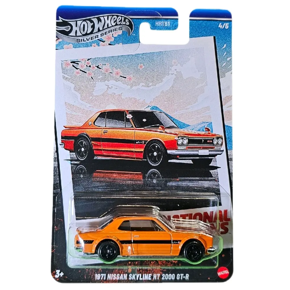 Hot Wheels Silver Series Diecast Models - 1971 Nissan Skyline H/T 2000 GT-R - Orange (UPC: 011524642139624)
