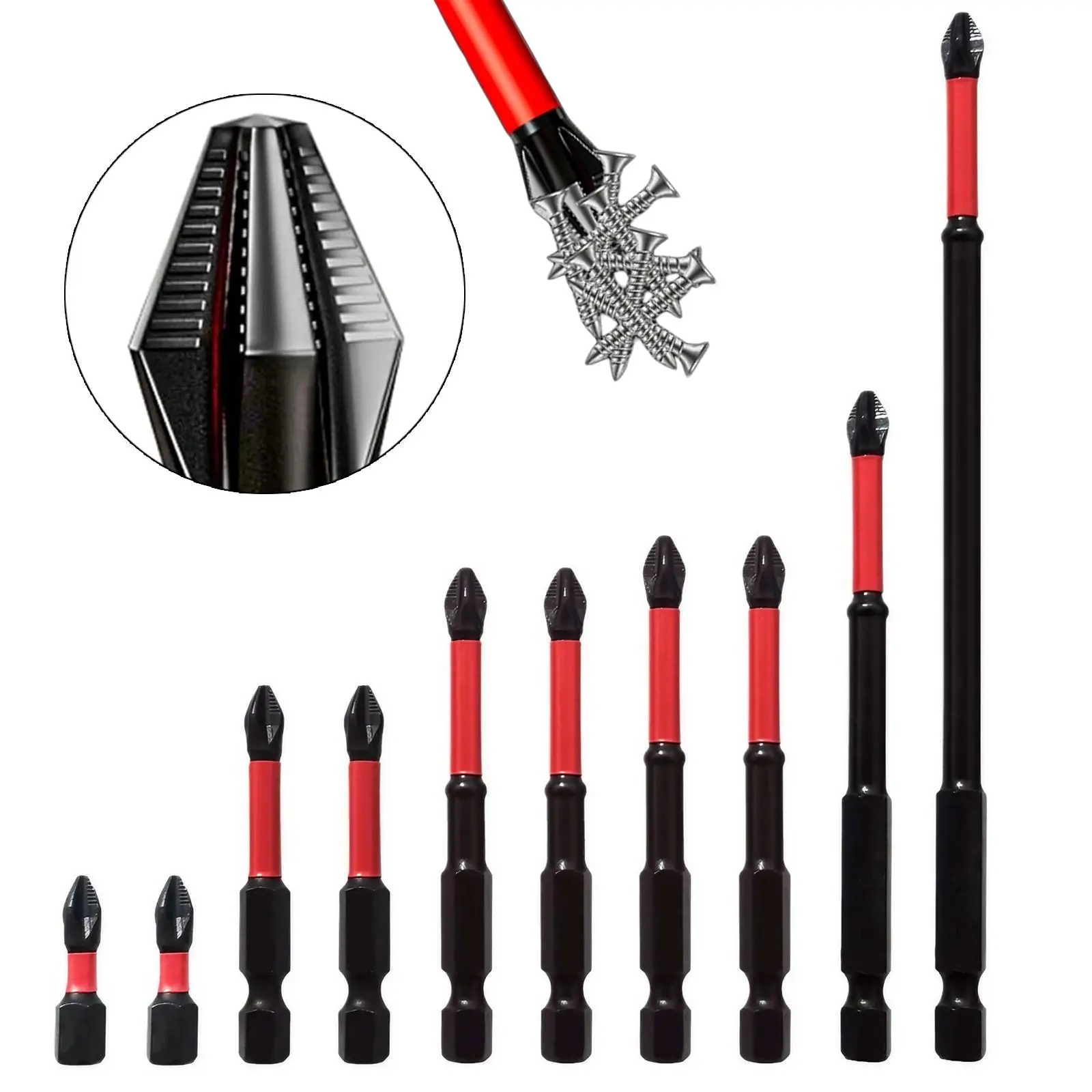 High Torque Screwdriver Bit Set, Magnetic Screwdriver Bit Set, Anti-slip Hex Shank Design Screwdriver Bit Set, Power Tool Accessories