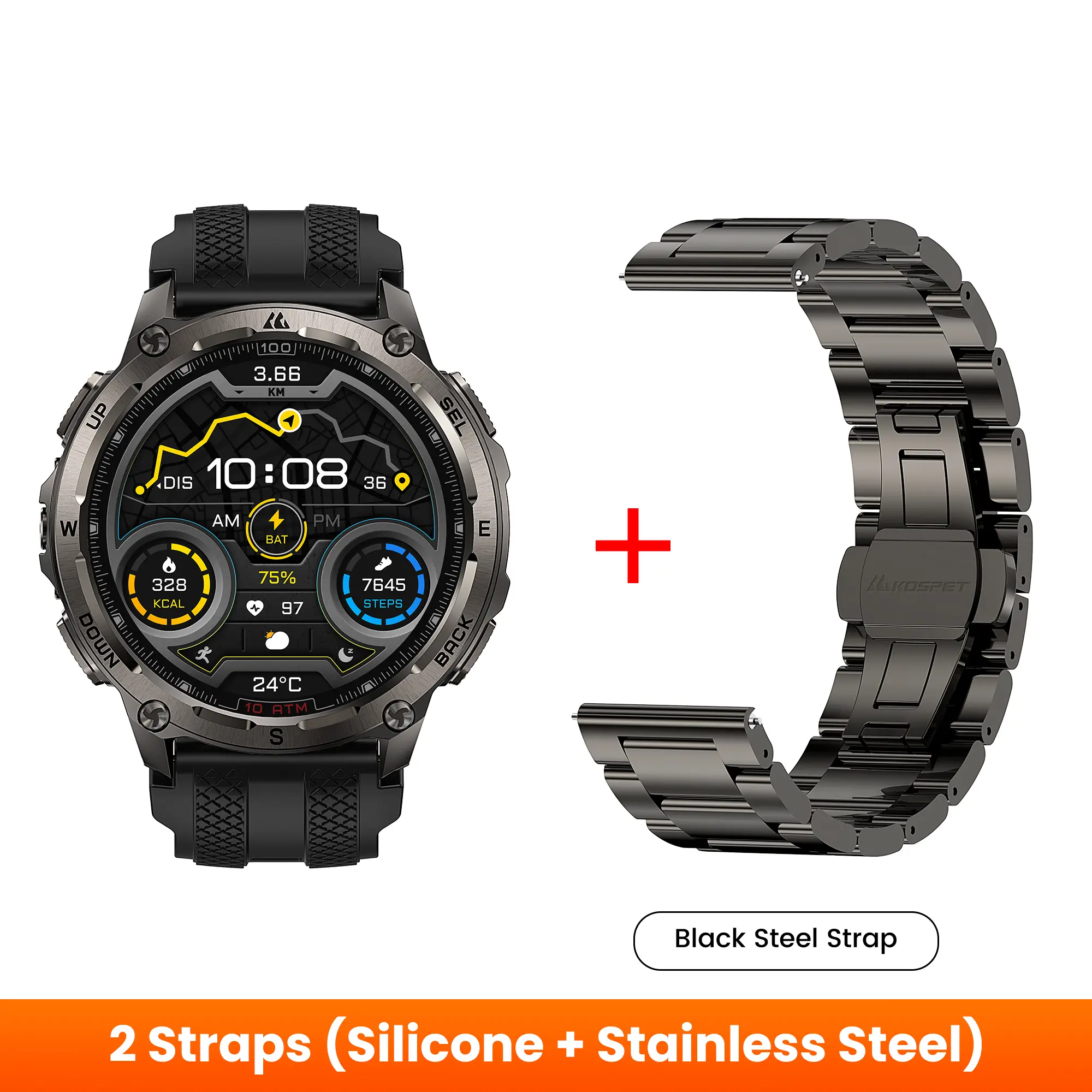 Silver+Stainless Steel