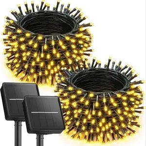 2pack Solar Christmas String Lights, 600 LED Bulbs, 8 Modes Adjustable, Perfect for Bedroom/terrace/garden/xmas Tree/wedding Party/yard Decor