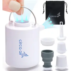 Mini Portable Air Pump for Inflatables, Air Pump for Mattress Sleeping Pad, Rechargeable USB Small Travel Vacuum Pump, Tiny Portable Inflator Pump for Pool Float Toys