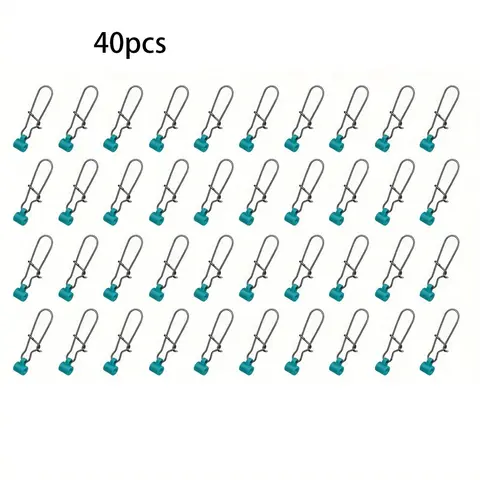 Stainless Steel Fishing Line Sinker Slides Rig, Fishing Swivels Snap, 40pcs Heavy Duty Swivel Snap Kit for Fishing Tackle, Fishing Accessories, Fishing Tools, Fishing Equipment, Fishing Gear Supplies, Fishing Stuff