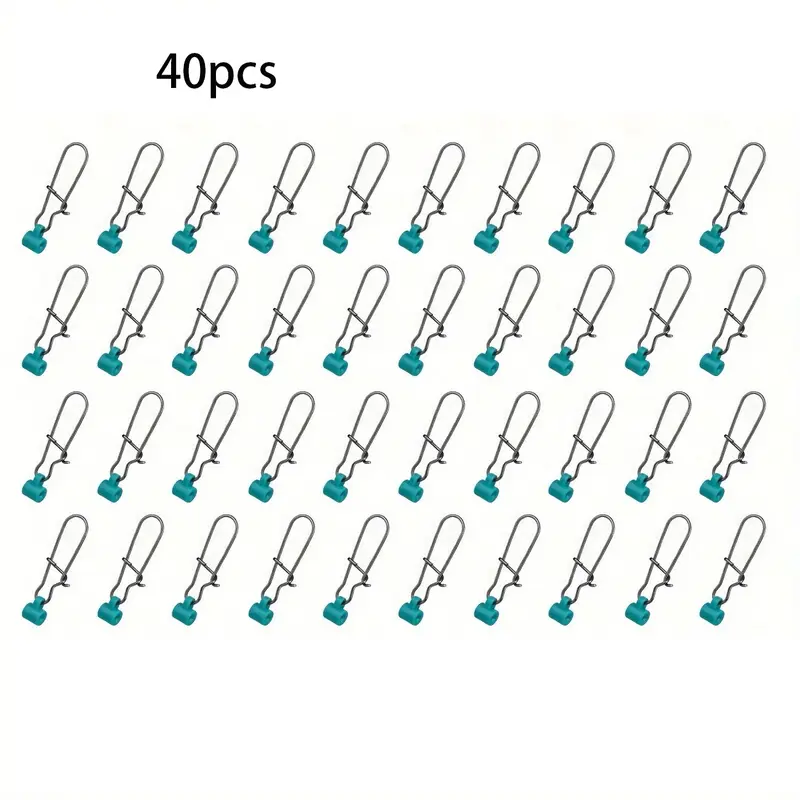 Stainless Steel Fishing Line Sinker Slides Rig, Fishing Swivels Snap, 40pcs Heavy Duty Swivel Snap Kit for Fishing Tackle, Fishing Accessories, Fishing Tools, Fishing Equipment, Fishing Gear Supplies, Fishing Stuff