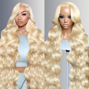 22-42 Inch 613 13*6 And 13*4 HD Lace Front Wig Human Hair Blonde Body Wave  Pre Plucked With Melted Hairline For Women,SpringGlowUp, wigs for beginners  hd frontal wig