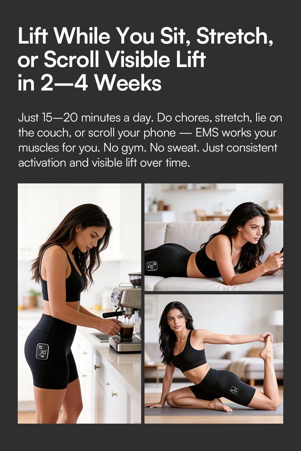 【LIVE EXCLUSIVE】INIA CURVIFY EMS Booty Lift & Sculpting Shorts: 4-Mode Microcurrent for Glute Sculpting & Pelvic Floor Support (Visible Results in 2-4 Wks)