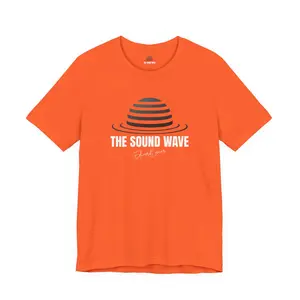 Striped Planet Tee — Minimalist Space Graphic T-Shirt