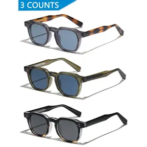 Unisex Vintage Trendy Tortoiseshell Sunglasses, Retro Outdoor Large Size Square Frame Sunglasses, Fashionable Sunglasses for Men & Women for Everyday Use