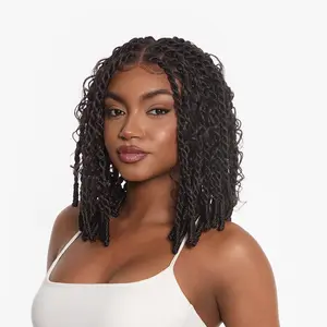 Frodio Veralux™ Fiber Boho Knot Twist Bob Wig 13x5 Lace Front Wig | Beginner Friendly #summervibes
