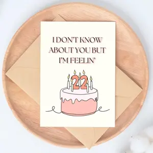 Cute Birthday Card for her / happy birthday gift for her / eras merch / funny birthday gift for friend / 22nd birthday gift for daughter