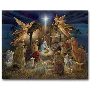Courtside Market Nativity 30" x 40" Canvas