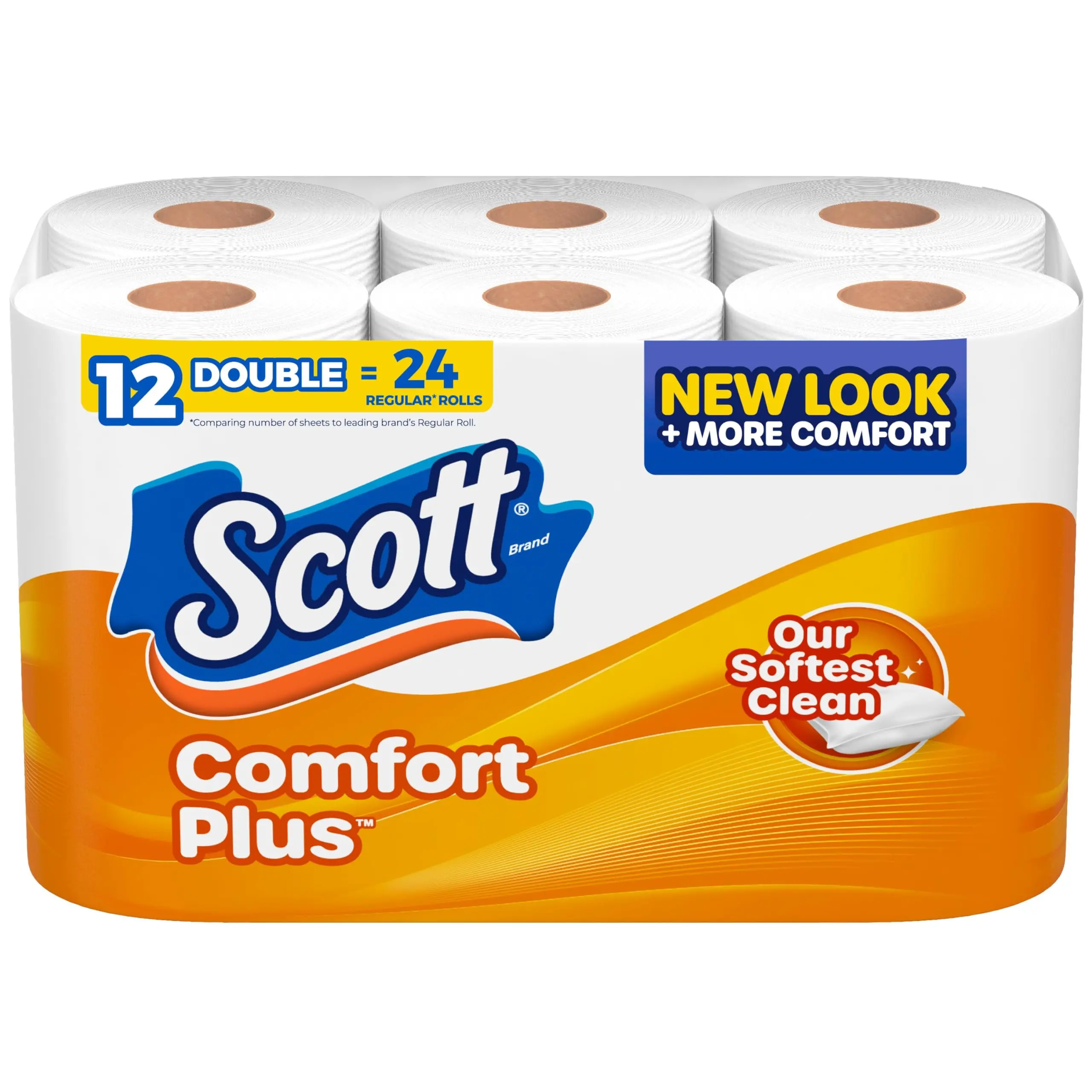 Scott ComfortPlus Toilet Paper, 12 Double Rolls, 231 Sheets per Roll, Septic-Safe, 1-Ply Toilet Tissue 1-ply toilet tissue wipe 1-ply toilet