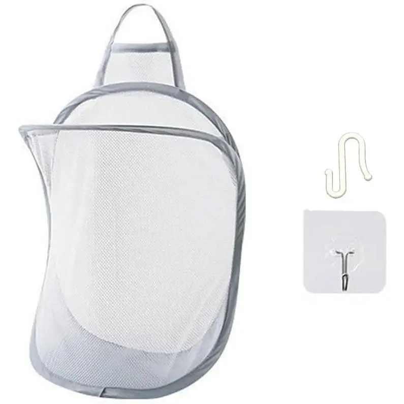 Mesh Collapsible Small Wall Laundry Baskets,Hanging Laundry Hamper,for Hotel, University Dormitory Use by  (1, CLASSIC)
