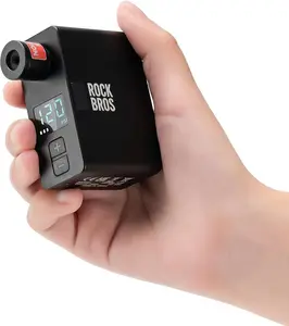 ROCKBROS Mini Bike Pump Portable Electric Bicycle Pump100PSI Tiny Bike Air Pump Tire Inflator Type-C Rechargeable Battery with Presta Schrader Valve, Cycling Gifts for Men Women