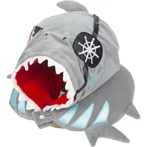 Cute Soft Plush Memory Foam Travel Neck Pillow with Hood for Kids Adults, Head Neck Support Pillow for Airplane Car Long Flights Travel