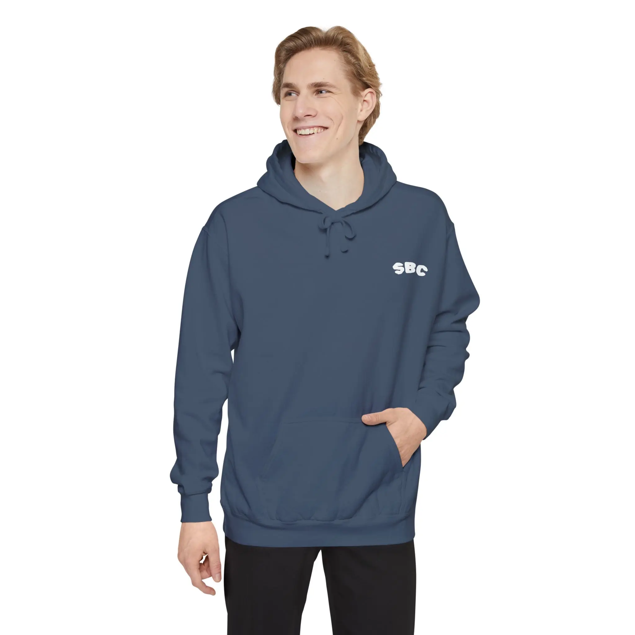 Blank White Hoodie | Plain Garment-Dyed Hoodie, Cozy Pullover