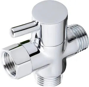 Solid Brass 3-way G1/2 Shower Diverter Chrome