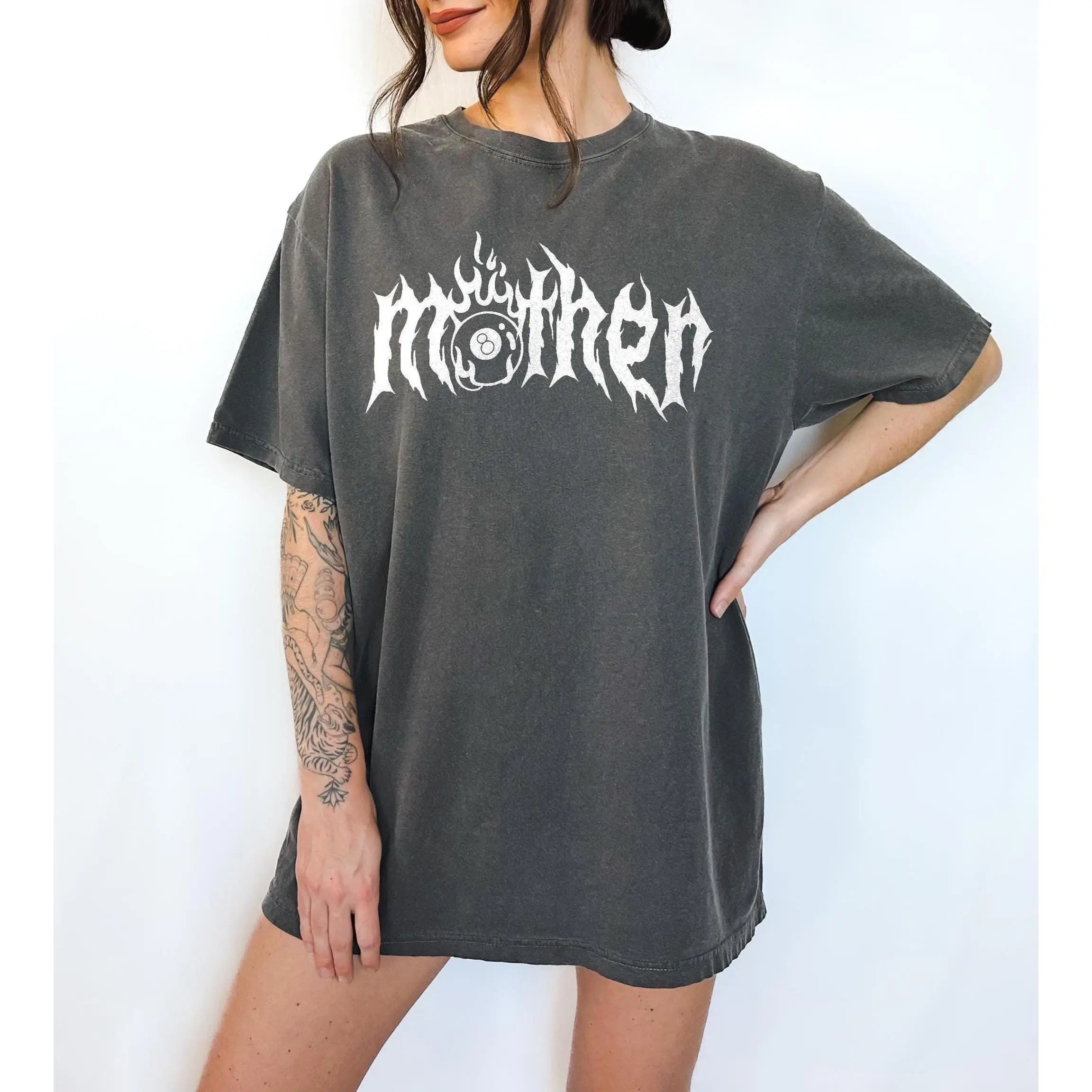 Men's Graphic T-Shirt, Lightweight and Oversized 90s Grunge Style, Soft Cotton Streetwear with Seamless Underarms, Menswear