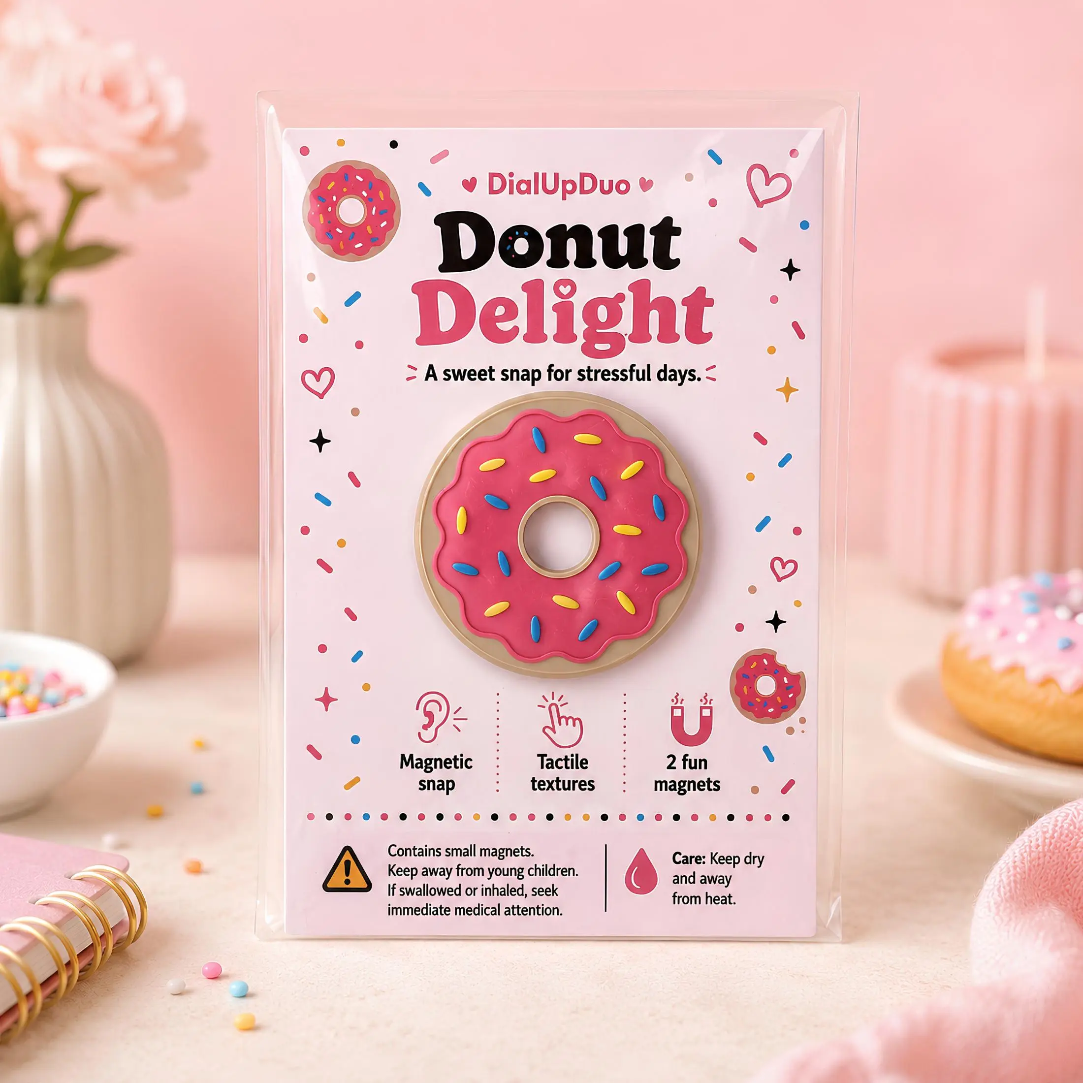 Donut Delight Sensory Fidget | Cute Stress Relief Desk Gift