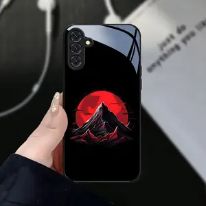 Multifunctional Durable Black Glass Phone Case for Samsung Galaxy A Series, Suitable for A05, A05S, A06, A14, A15, A16, A22, A23, A24, A25, A32, A33, A34, A35, A36, A52, A52S, A53, A54, A55, A56, S21, S22, S23, S24, S25 FE Plus Ultra Edge 5G,
