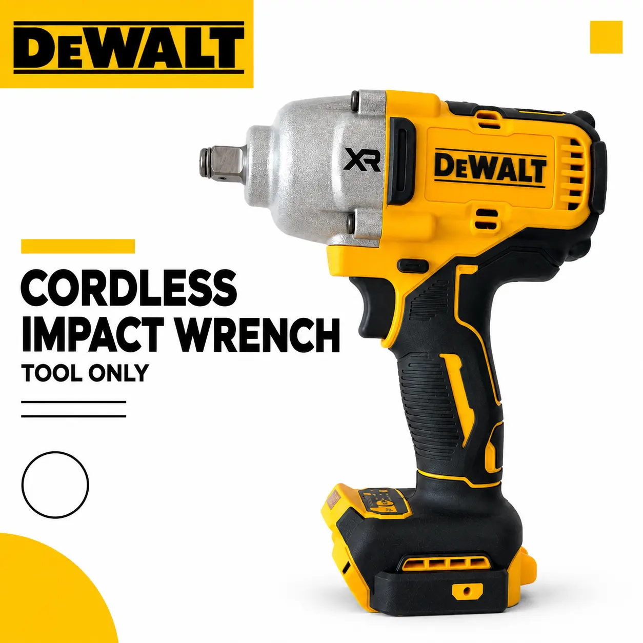 DEWALT DCF900 1/2" High Torque Impact Wrench, Brushless Cordless Power Tool with 1030 Ft-Lbs Fastening Torque, 1400 Ft-Lbs Breakaway Torque, 3-Mode Control and LED Light for Automotive Repair and Lug Nut Removal lithium-ion m12 fuel stubby battery-powered