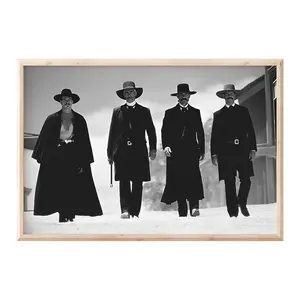Vintage Tombstone Movie Poster, Wyatt Earp, Doc Holliday & Earp Brothers Walking Scene, Classic Western Wall Art, Aesthetic Print
