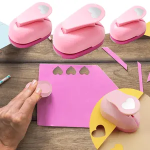 3 pieces mini craft punching set with heart shape, different sizes - 8mm, 15mm, 25mm, portable hand tools for scrapbooking, card making, party decoration, perfect for adults, teenagers, classrooms, birthday parties