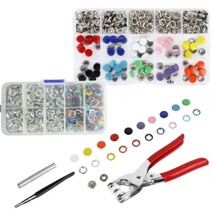 Crafts Metal Snap Button Kit - Snap on Buttons & Snap Fastener Tool - Colorful Closures for Sewing Clothing Leather Crafting