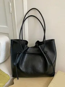 Large capacity retro textured casual daily shoulder bag, Versatile shoulder bags, niche design handbag, versatile, simple and lightweight armpit bag, suitable for shopping, daily outings, Flap Square Bag, Handbag Shoulder Purse