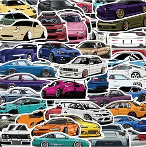 50pcs/Pack JDM Car Stickers: Self-Adhesive Seals, Stationery, Envelope, DIY Scrapbooking Supplies, Kids Gift, Teen Party Supplies, Incentives, Cute Cartoon  Aesthetic Labels, Motivators, Waterproof, Durable, Decals, Art, Fun, Decorative, Collectible