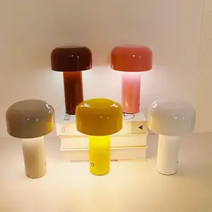 Mushroom Shaped Night Light, USB Rechargeable Touch Control Night Light, Decorative Light for Home Office Living Room Bedroom Kitchen Restaurant Bar