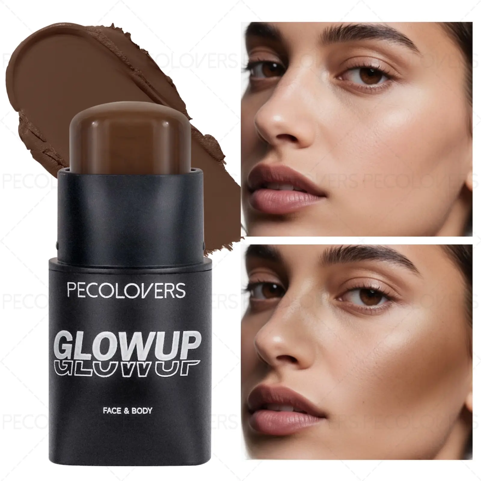 1PC Waterproof and Sweatproof, Matte Finish, Creamy Texture, Not Easy To Smudge, Easy To Color, Contour Stick, Can Create Three-dimensional Nose Bridge Shadow, V-face High Nose Bridge Makeup, Suitable for Daily and Party Makeup