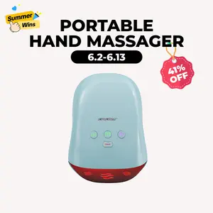 CINCOM Portable Hand Massager (Blue) - Rechargeable, Battery-Operated Heat Massage Device, Abs-Focused Hand-Based Massage Tool, Adjustable Settings, Comfort Heat, Auto-Off, Ideal for Daily Relaxation & Gifting, Rechargeable Massage Devices