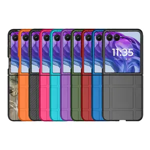 Case for Motorola RAZR+ 2026/2025/2024, Nakedcellphone Slim Hard Shell Protector Cover [Anti-Fingerprint, Texture Grip] for Moto RAZR PLUS Flip Phone
