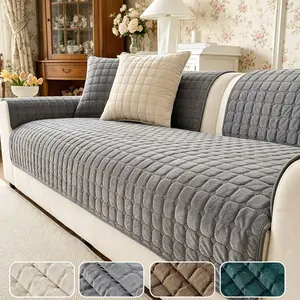 Modern Classic Solid Color Square Sofa Cushion, Soft Skin-Friendly Dust-Proof Anti-Slip Scratch-Resistant Pet-Friendly Sofa Pad