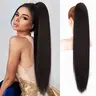 [Iridescent] 30 Inch Long Straight Claw Ponytail Extension Claw Clip in Ponytails Hair Natural Soft Synthetic Pony Tail Hairpieces for Daily Use