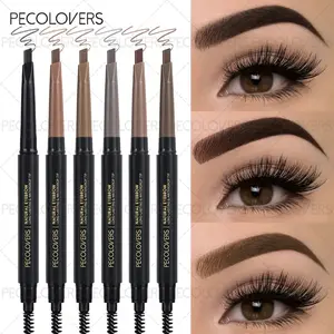 1PC Double Head Eyebrow Enhancers Pencil Tattoo Waterproof Long Lasting Brow Pen With Eyebrow Brush Eye Makeup