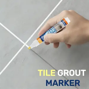Tile Grout Marker, Waterproof Floor Tile Grout Sealing Pen, Home Kitchen Bathroom Use, Covers Original Gap, Ideal for Renovation Floors