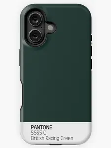 Soft Cactus Pantone 5535C British Racing Green Iphone Case Phone Case Phone Cases Phone Cover Hard Case Tough 2-Piece Phone Case