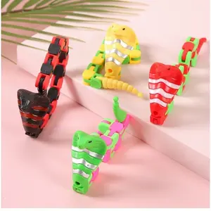 Transformable Stress Relief Chain Snake Toy Set, Detachable Jointed Snakes, Creative Gift Idea for Kids and Adults
