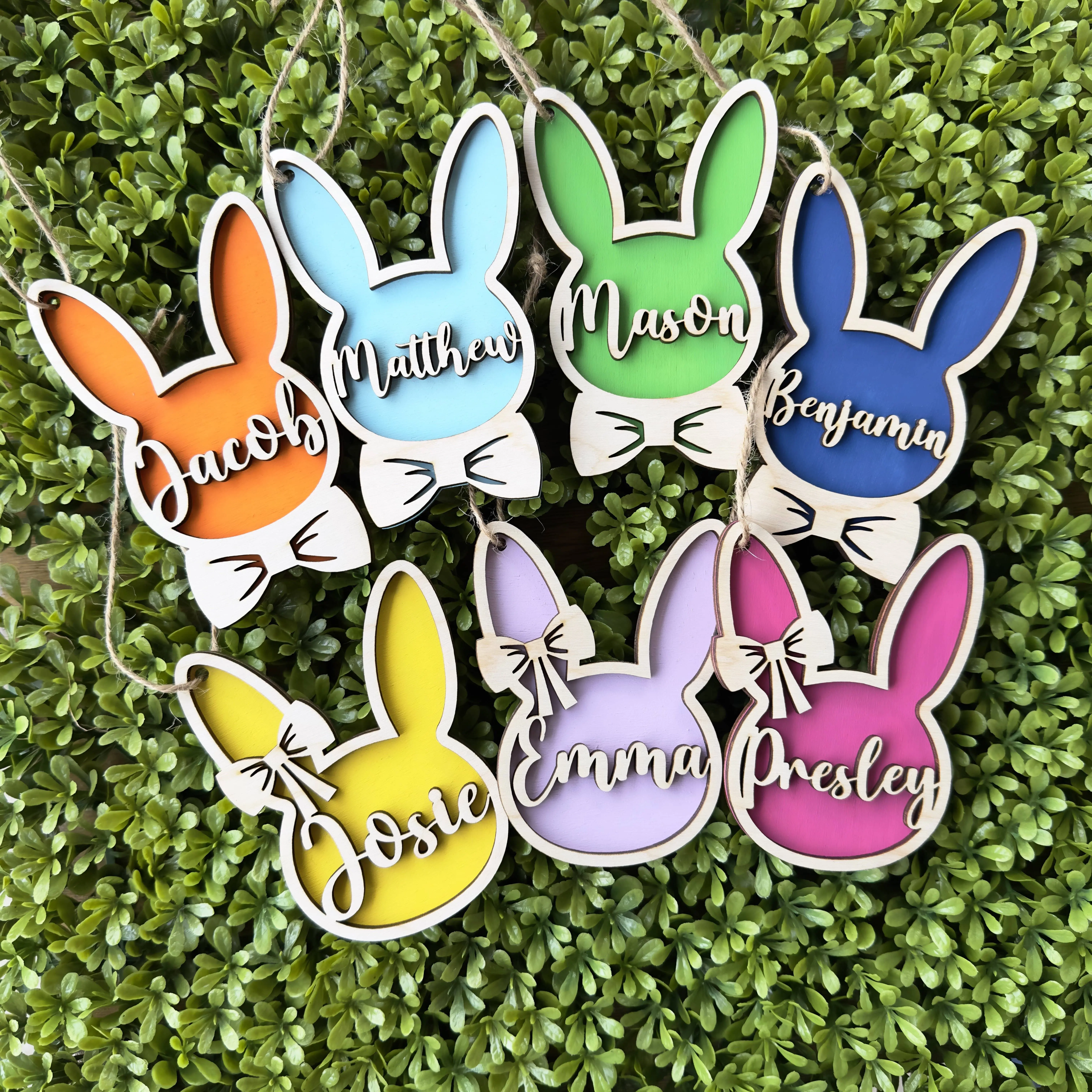 Personalized Easter Basket Tag | Easter Name Tag | 3D Easter Bunny tag | Easter Basket Stuffer | Easter Decor | Kids Basket Name Tags