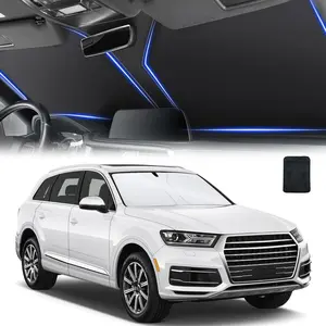 Universal  Windshield Sun Shade, Foldable Reflective for Windshield & Window Shades with Overlapping Design,  Interior Accessories