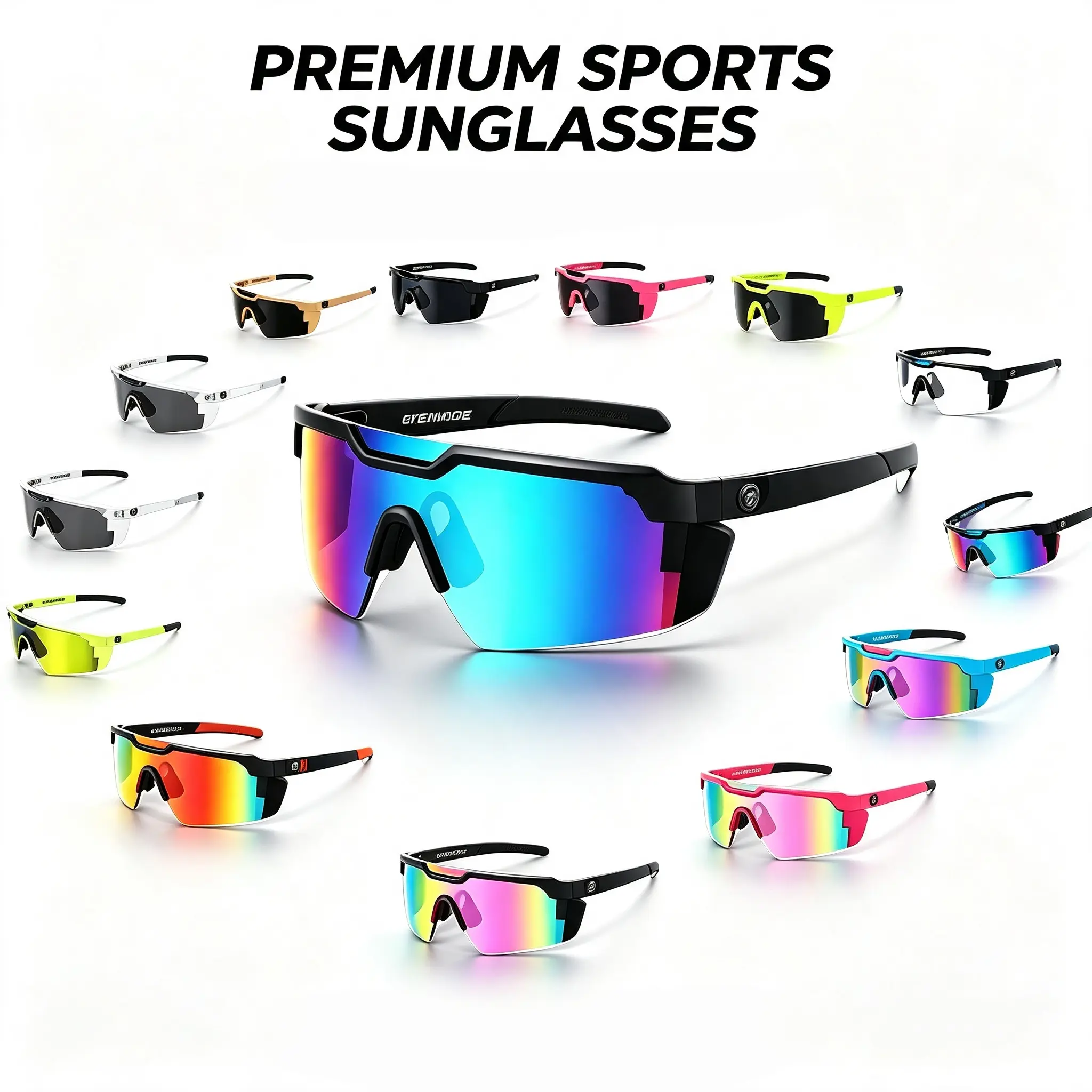 HEATWAVE Shield-X ANSI Z87+ Certified Photochromic Sports Sunglasses, Auto-Tinting Transition Cycling Running Glasses lightweight uv protection eyewear