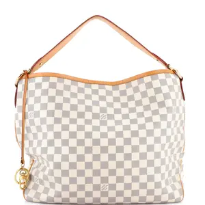 Pre-owned Louis Vuitton Canvas Coated Shoulder Bags Delightful NM Handbag Damier MM by Rebag