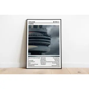 Drake Poster Print | Views Album Poster | Music Poster | Album Cover Poster | Wall Decor | Music Gift | Room Decor